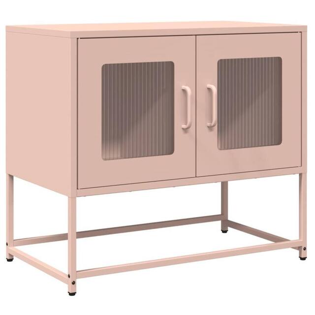 Berkfield Home TV Cabinet Pink 68x39x60.5 cm Cold-rolled Steel
