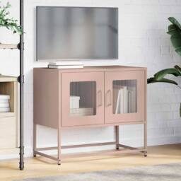 Berkfield Home TV Cabinet Pink 68x39x60.5 cm Cold-rolled Steel - thumbnail 3