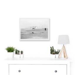 Artery8 Daniels First Flight Wright Brothers 1903 Photo Aviation Artwork Framed Wall Art Print A4 in White - thumbnail 2