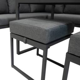 Monstershop Aluminium Corner Sofa Set - Wood Effect in Grey - thumbnail 9