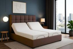 PARADISE BEDS LTD Grand Motion Smart Electric Adjustable Bed in Brown - Size: King - thumbnail 1
