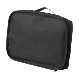 Orsina Red Fabric Trolley Bag, Foldable Shopping Trolley With Wheels, Drawstring Closure & Sturdy Handle in Black - thumbnail 2