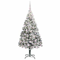 Berkfield Home Artificial Christmas Tree with 300 LEDs with Stand Green 180 cm - thumbnail 3