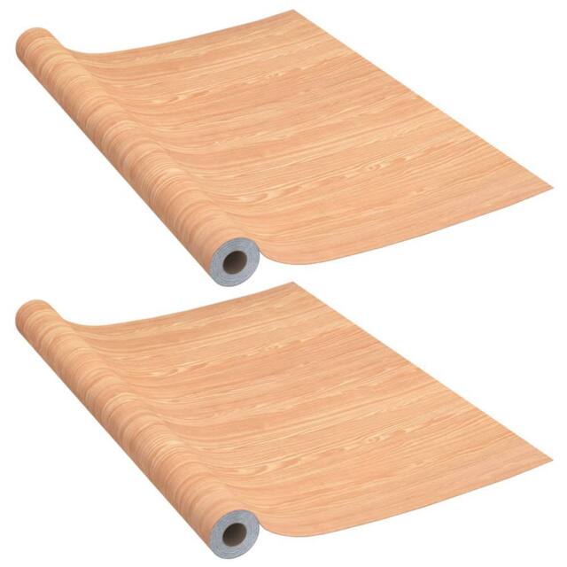 Berkfield Home Self-adhesive Door Films 2 pcs Ahorn 210x90 cm PVC in Brown - image 1