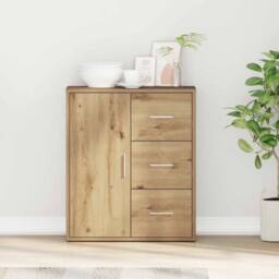Berkfield Home Sideboard Artisan oak 60 x 31 x 70 cm Engineered wood in Brown - thumbnail 2