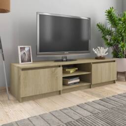 Berkfield Home TV Cabinet Sonoma Oak 140x40x35.5 cm Engineered Wood in Brown