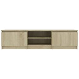 Berkfield Home TV Cabinet Sonoma Oak 140x40x35.5 cm Engineered Wood in Brown - thumbnail 4