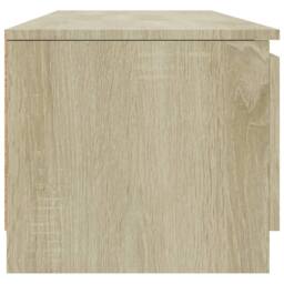 Berkfield Home TV Cabinet Sonoma Oak 140x40x35.5 cm Engineered Wood in Brown - thumbnail 5