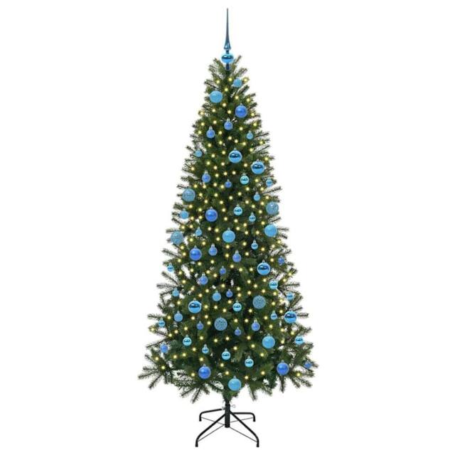 Berkfield Home Elegant Artificial Christmas Tree with 300 LEDs Green 180 cm PE a - image 1
