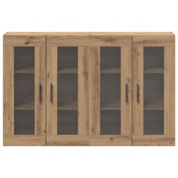 Berkfield Home Wall Mounted Cabinets 2 pcs Artisan Oak 69.5x34x90 cm Engineered Wood in Brown - thumbnail 6