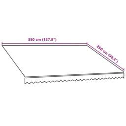 Berkfield Home Durable Awning Top Sunshade Canvas Orange & Brown 350x250 cm - thumbnail 6