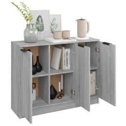 Berkfield Home Sideboard Grey Sonoma 90.5x30x70 cm Engineered Wood - thumbnail 4