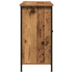 Berkfield Home Sideboard Old Wood 100x35x70 cm Engineered Wood & Steel in Brown - Size: 100 x 35 x 70 cm - thumbnail 7