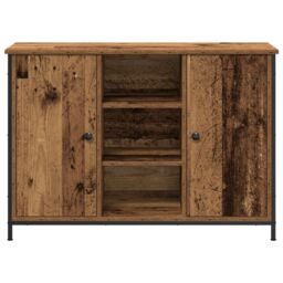 Berkfield Home Sideboard Old Wood 100x35x70 cm Engineered Wood & Steel in Brown - Size: 100 x 35 x 70 cm - thumbnail 6