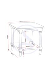 Seconique Chantilly Side Table in Cream - thumbnail 5