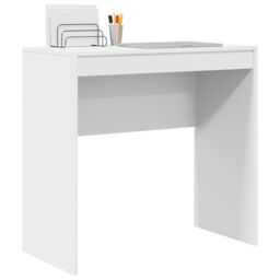 Berkfield Home Writing Desk White MDF 80 x 40 x 76 cm Simple Writing Desk - thumbnail 3