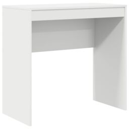 Berkfield Home Writing Desk White MDF 80 x 40 x 76 cm Simple Writing Desk - thumbnail 2
