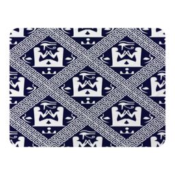 Benjamin Tate Design Egyptian Hieroglyphs In Navy Blanket in Natural - Size: 120 cm x 150 cm - thumbnail 1