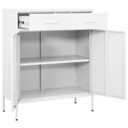 Berkfield Home Storage Cabinet White 80x35x101.5 cm Steel - thumbnail 5