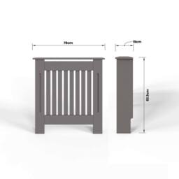 FWStyle Vertical Slat Small Grey Radiator Cover (H) 82.3 (W) 78cm (D) 19cm - thumbnail 5