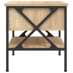 Berkfield Home Durable Bedside Table Sonoma Oak 40x42x45 cm Engineered Wood in Brown - Size: 40 x 42 x 45 cm - thumbnail 7