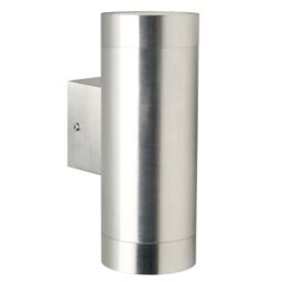 Nordlux Modern Outdoor Wall Light Silver Aluminium GU10 Weatherproof - Mains Powered, IP54 in Metallic Silver - thumbnail 2