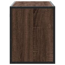 Berkfield Home TV Cabinet Brown Oak 100x31x39.5 cm Engineered Wood & Metal - thumbnail 5