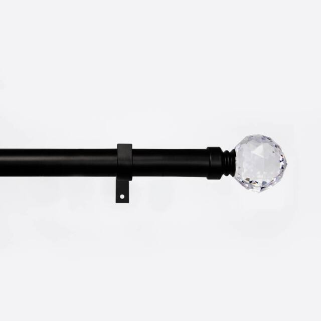 Blinds Outlet Metal extendable curtain pole in Black - Size: 220 cm - image 1