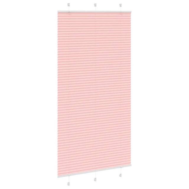 Berkfield Home Pleated Blind Pink 105x200 cm Fabric Width 104.4 cm Polyester - image 1