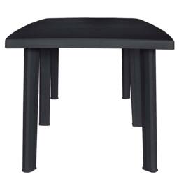 Berkfield Home Garden Table Anthracite 216x90x72 cm Plastic in Black - Size: 216 x 90 x 72 cm - thumbnail 3