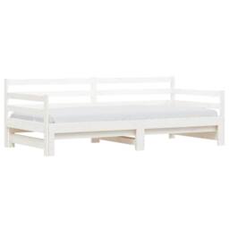 Berkfield Home Daybed with Trundle White 90x200 cm Solid Wood Pine - thumbnail 4