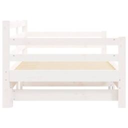 Berkfield Home Daybed with Trundle White 90x200 cm Solid Wood Pine - thumbnail 7