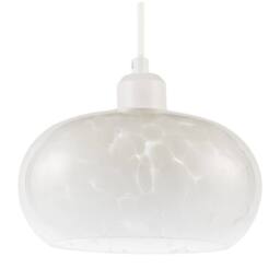 Happy Homewares Designer Opal White Snowflake Domed Glass Pendant Ceiling Light Shade - thumbnail 1