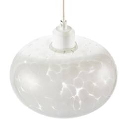 Happy Homewares Designer Opal White Snowflake Domed Glass Pendant Ceiling Light Shade - thumbnail 4