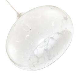 Happy Homewares Designer Opal White Snowflake Domed Glass Pendant Ceiling Light Shade - thumbnail 5