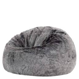 icon Cuddle Cushion & Kingston Faux Fur Classic Bean Bag in Grey - thumbnail 6