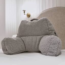 icon Cuddle Cushion & Kingston Faux Fur Classic Bean Bag in Grey - thumbnail 5