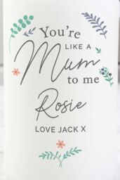 Personalised Memento Company Women's Personalised You're Like A Mum To Me Pillar Candle in Off-White - thumbnail 3