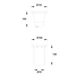 Netlighting Ringo 1 Light Recessed Outdoor Ground Light Stainless Steel IP67 in Grey - thumbnail 2
