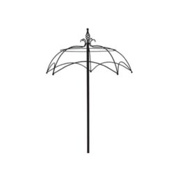 Poppyforge Umbrella Trainer Plant Border Support - Single Stem Tuteur - Steel in Black