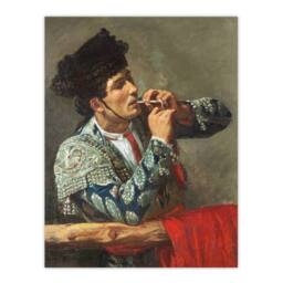 "Artery8 After the Bullfight Bullfighter Smoking Cassatt Wall Art Print Poster in Grey - Size: W12"" x H16""" - thumbnail 1