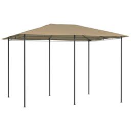 Berkfield Home Gazebo 3x4x2.6 m Taupe 160 g/m ² in Beige - thumbnail 2