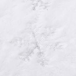 Berkfield Home Luxury Christmas Tree Skirt White 122 cm Faux - thumbnail 5
