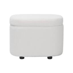 KORVIXA White Makeup Chair Storage Ottoman Footstool - Size: 100 cm x 100 cm - thumbnail 1
