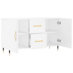 Berkfield Home Sideboard White 100x36x60 cm Engineered Wood - Size: 100 x 36 x 60 cm - thumbnail 5
