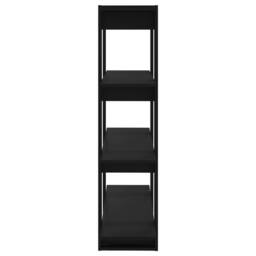Berkfield Home Book Cabinet/Room Divider Black 100x30x123.5 cm - thumbnail 4