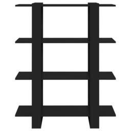 Berkfield Home Book Cabinet/Room Divider Black 100x30x123.5 cm - thumbnail 3