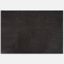 OHS Tufted Arches Rug Soft Floor Carpet Non Slip Area Mat in Black - Size: 120 cm x 170 cm - thumbnail 4