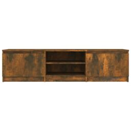 Berkfield Home TV Cabinet Smoked Oak 140x40x35.5 cm Engineered Wood in Brown - thumbnail 3