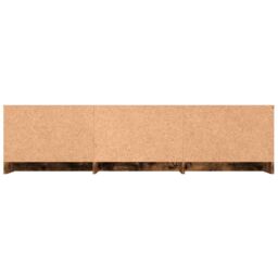 Berkfield Home TV Cabinet Smoked Oak 140x40x35.5 cm Engineered Wood in Brown - thumbnail 5